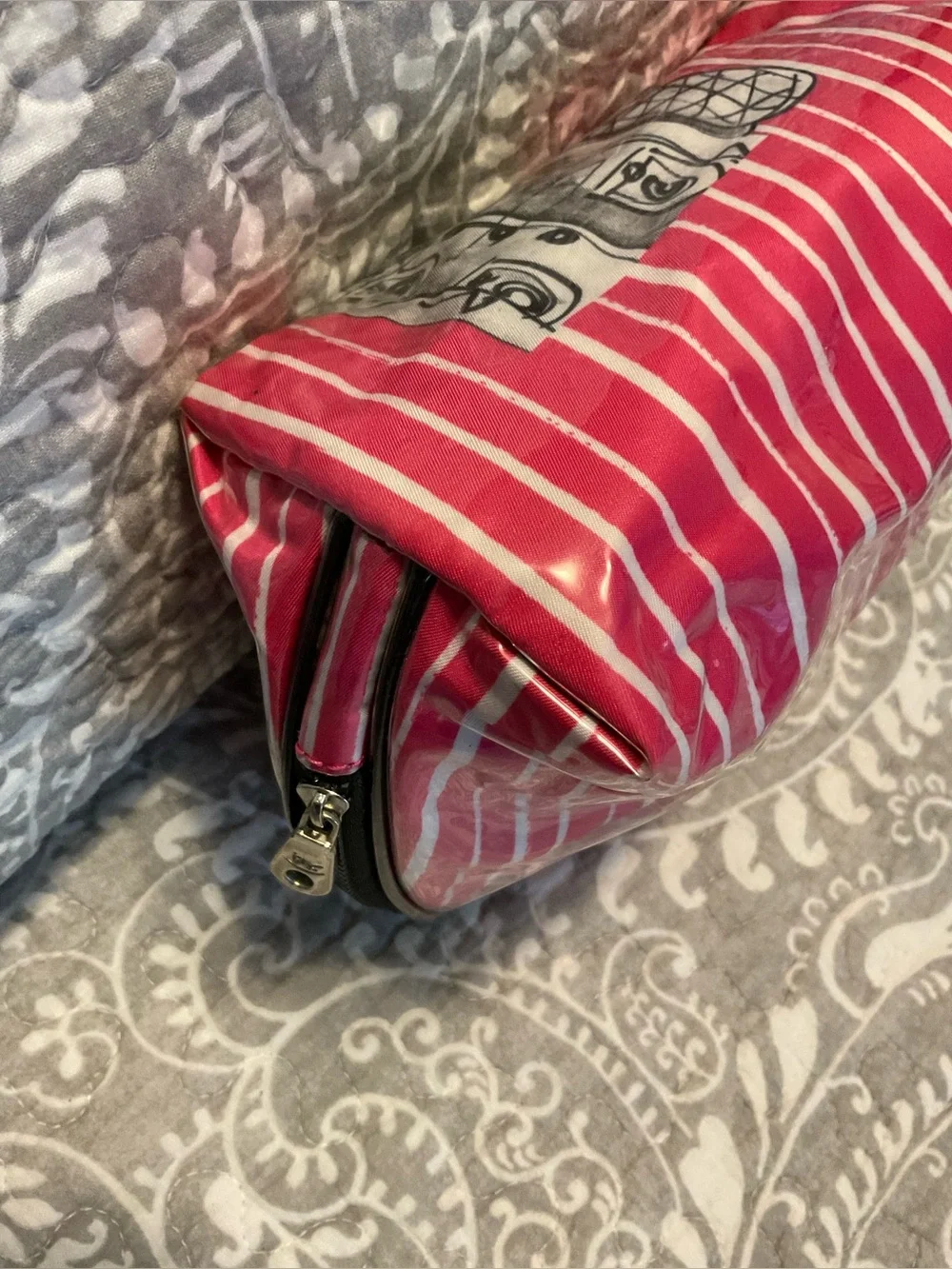 Izak Zenou Plastic Coated I’ve Been Chic’ed Zippered Bag